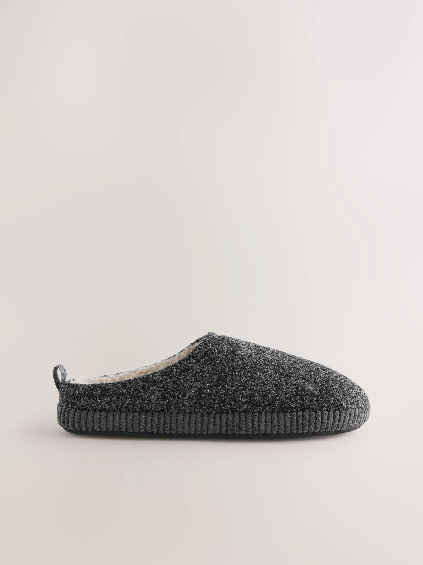 Grijs - Boucle Soft Mule Slippers