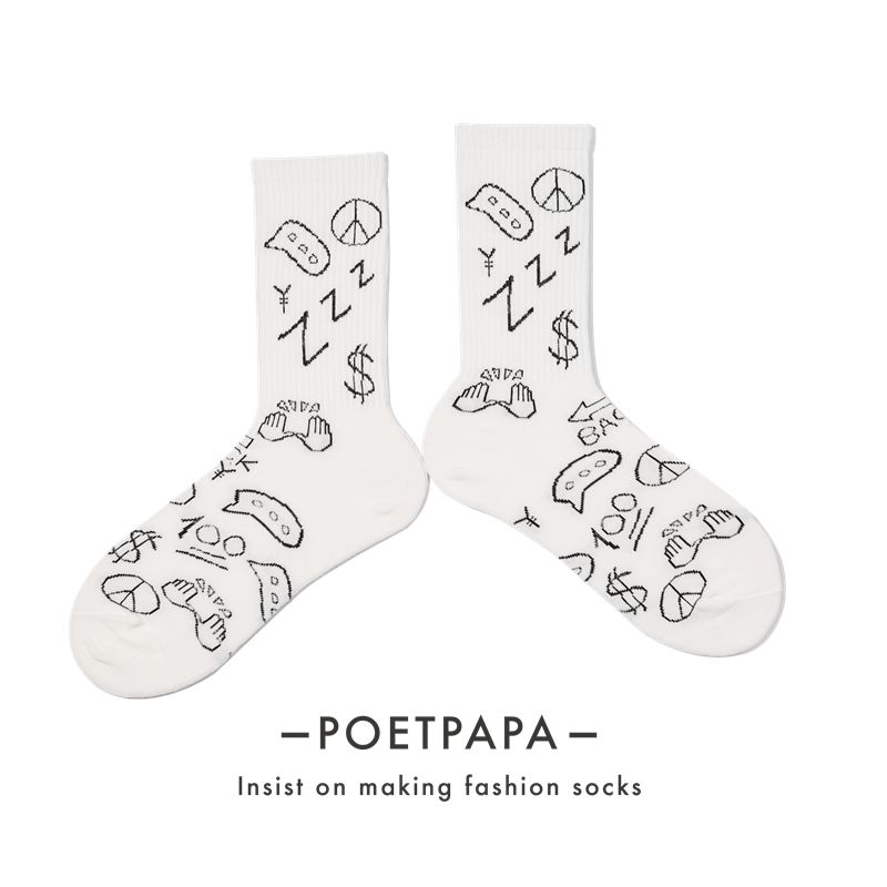 Loverly - Cartoon Print Sokken