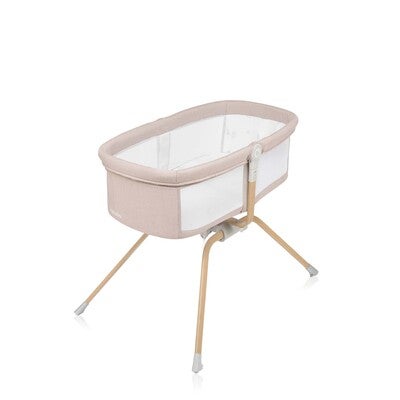 Lionelo Malin Evo Bedside Crib, Beige Natural