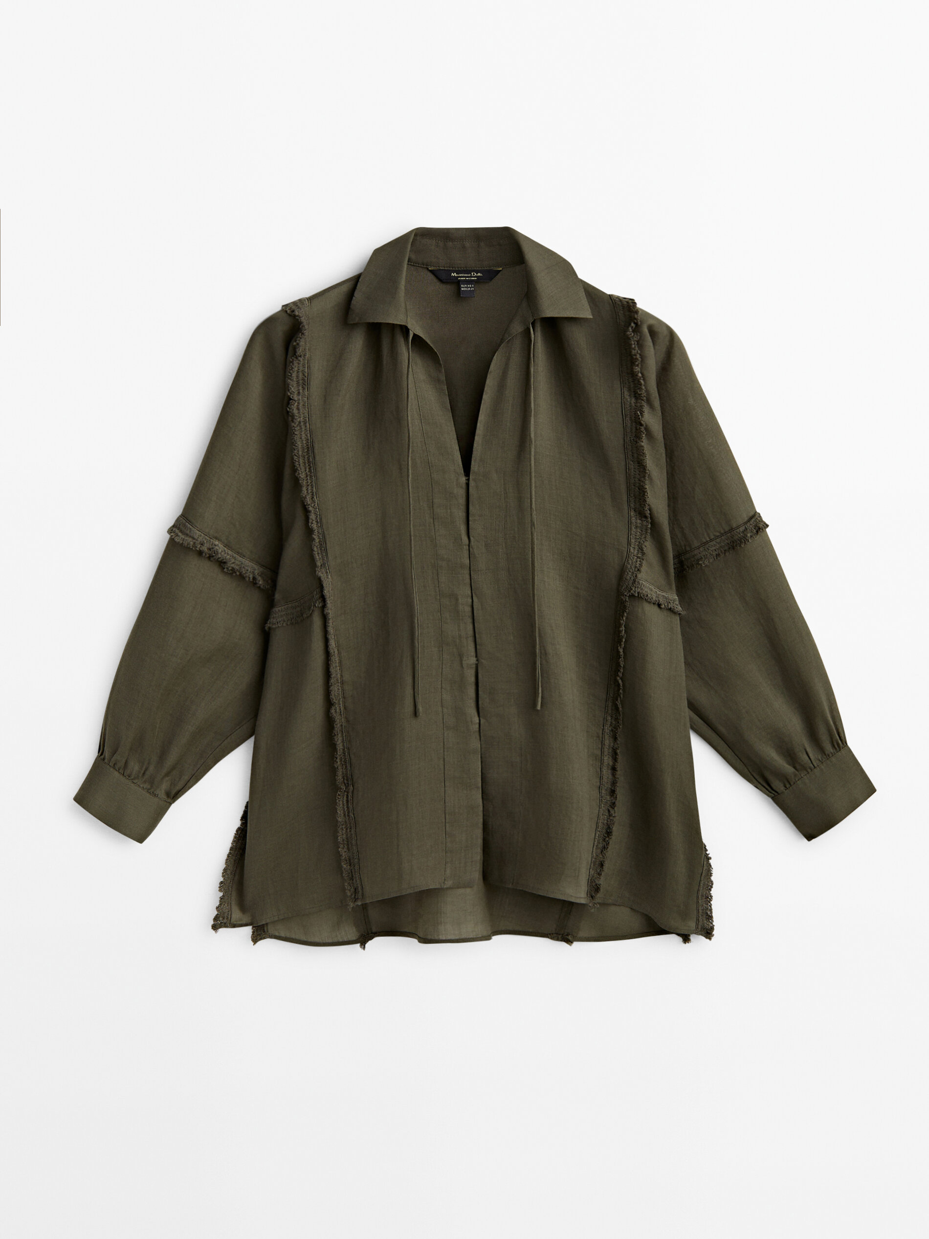 Blusa com detalhe de amarração - VERDE ESCURO