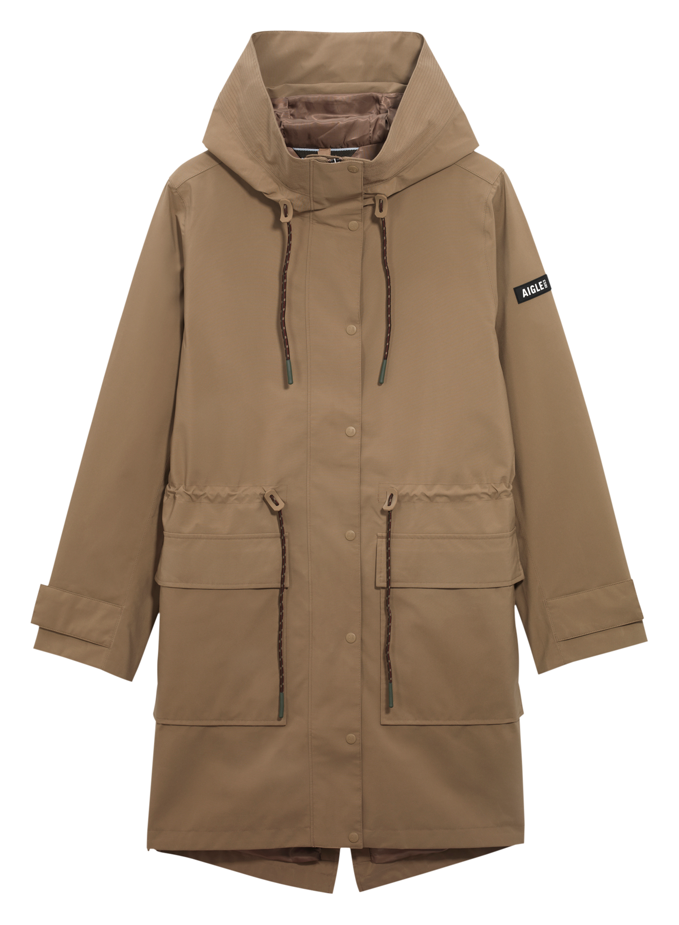 Parka longue à capuche | Beige