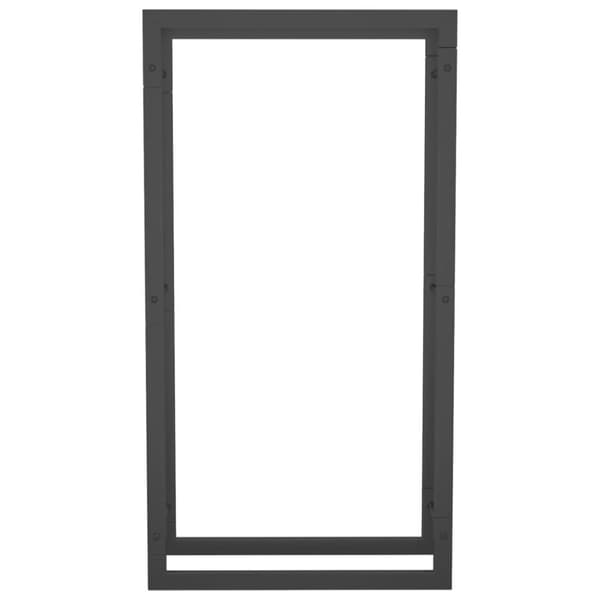 vidaXL Vedstativ matt svart 50x28x94 cm stål