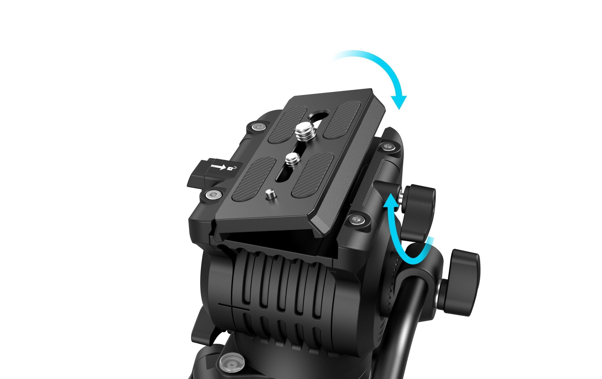 AD14 Heavy-Duty Aluminum Alloy Tripod<br>Entwickelt für die Videografie, kombiniert mit Tragbarkeit und robuster Leistung