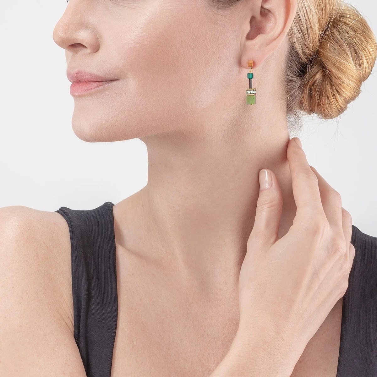 Boucles d'oreilles Coeur de Lion Geocube IconicPrecious vertes