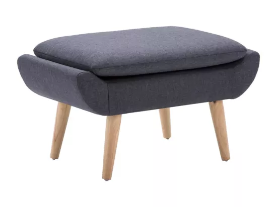 Repose-pied Tapisserie en tissu 73 x 43 x 42 cm Gris foncé