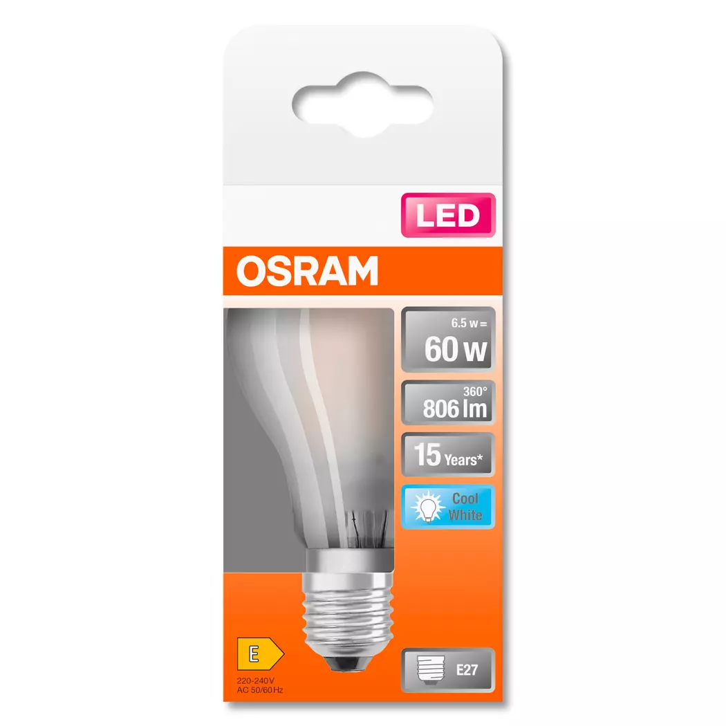 LED-Birne E27/6,5 Watt/Energie E