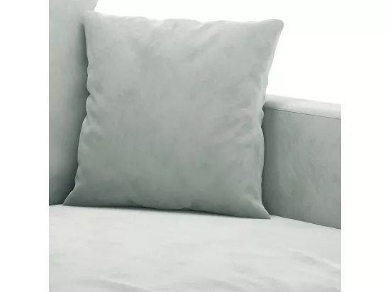 Canapé à 2 places Gris clair 120 cm Velours