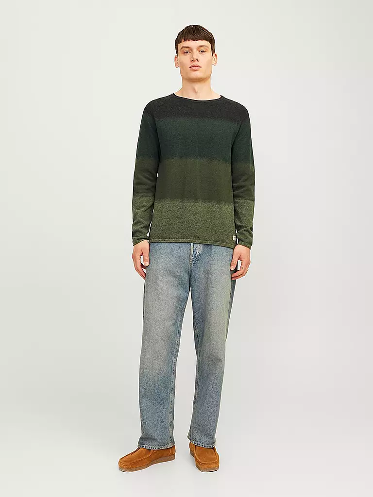 JACK & JONES Pullover  JJEHILL dunkelgrün