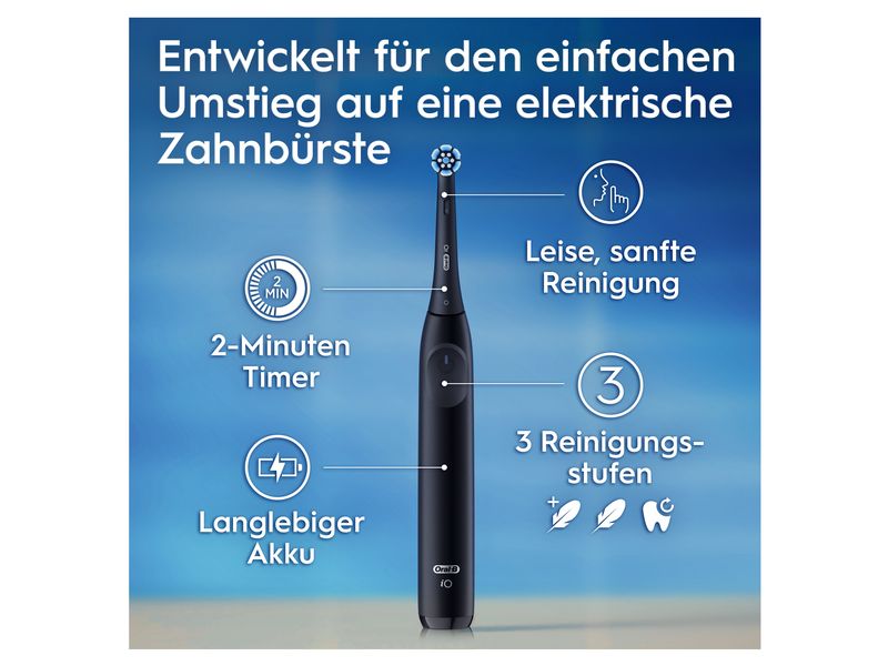 Oral-B Elektrische Zahnbürste iO Series2 Night Black Rotationszahnbürste