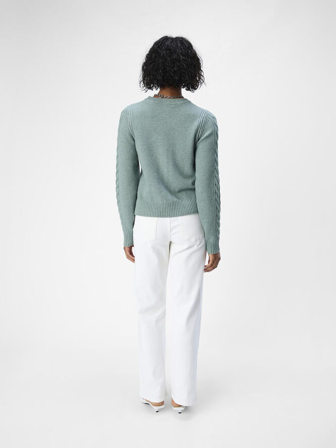 Object OBJDORIS RE L/S KNIT CARDIGAN NOOS Dark forest/col