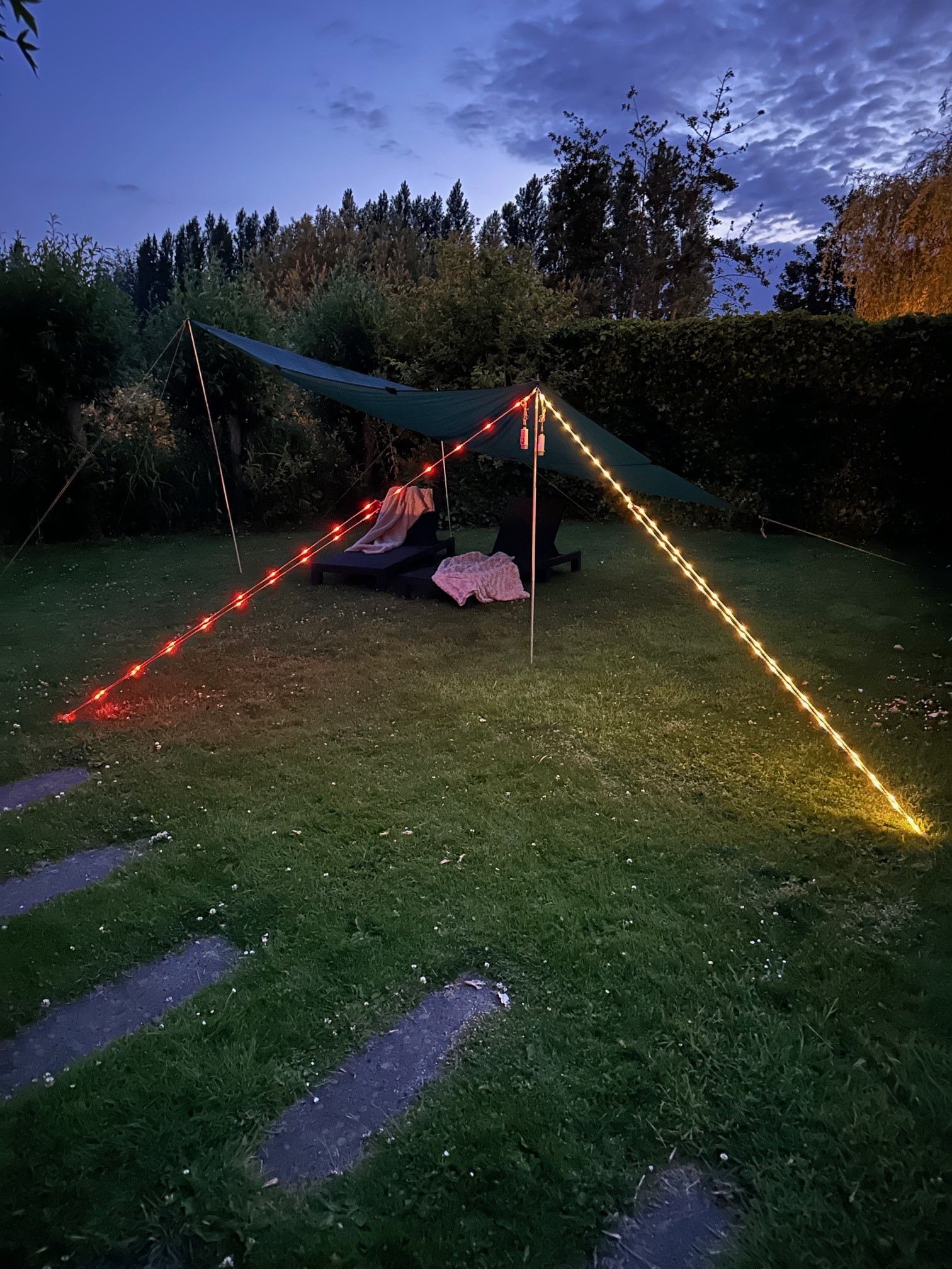 Eurotrail 5 meter draadloos verlichte scheerlijn - White