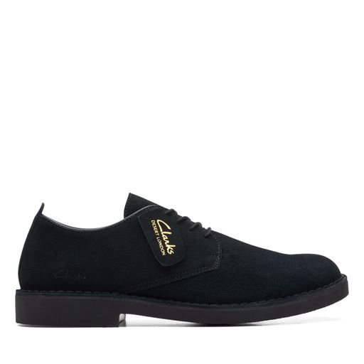 Clarks Desert Lon Evo Sko, Black Suede, 42