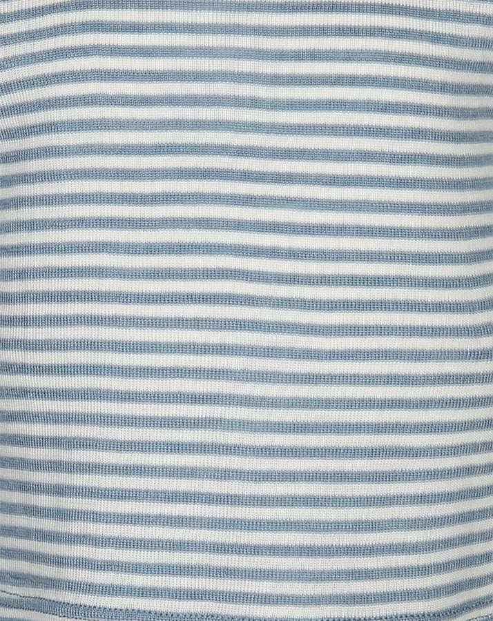 Langarm-Shirt JOY STRIBE mit Seide in blau/weiß