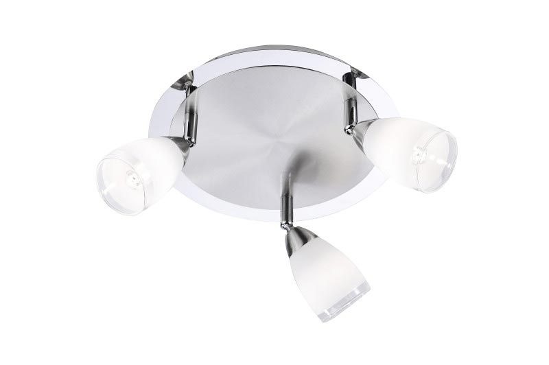 LED-Deckenleuchte - stahlfarben - Metall