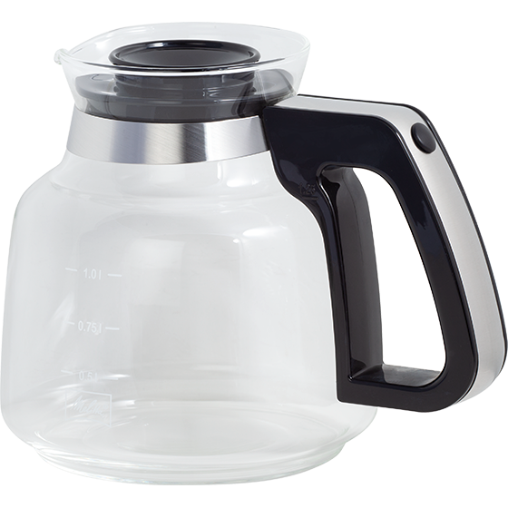 Glaskanne für Excellent 5.0 Filterkaffeemaschine Schwarz-Edelstahl