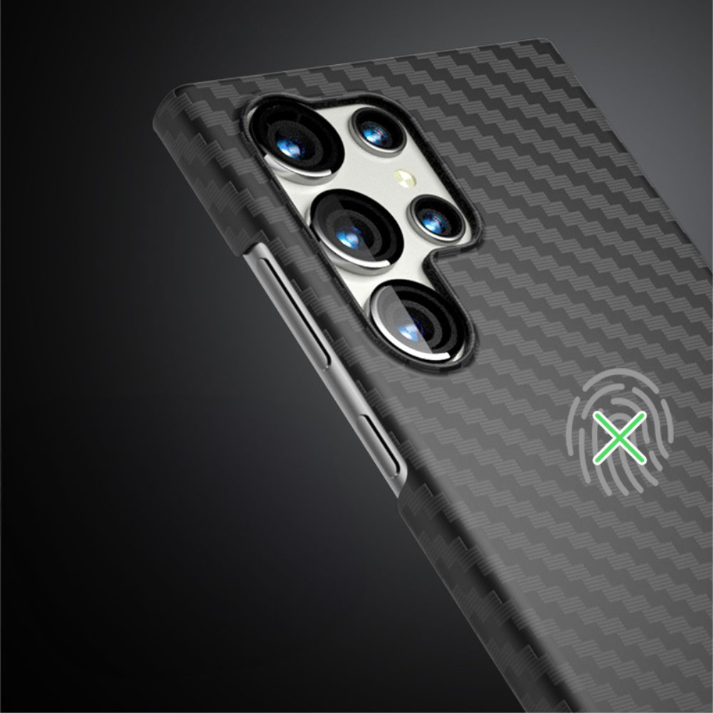 Samsung Galaxy S24 Ultra Hardcase Hülle im Carbon Look - Schwarz