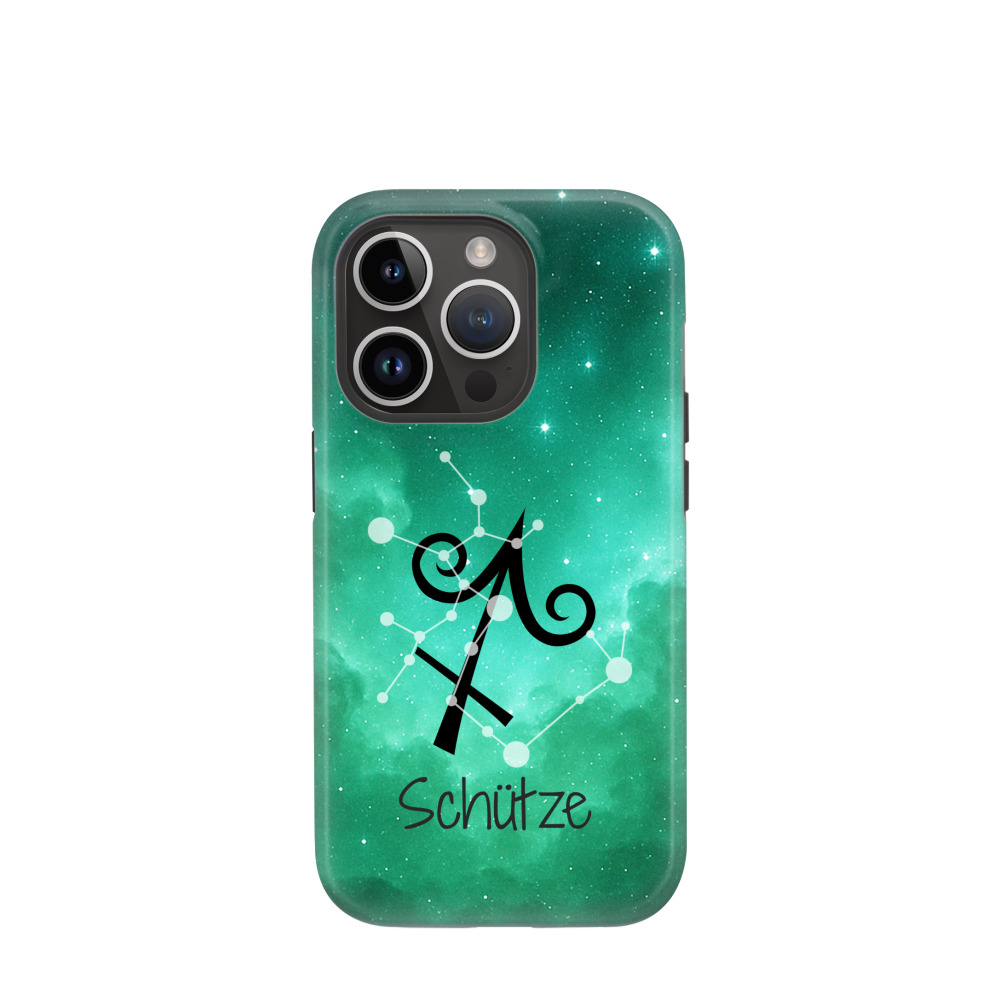 iPhone 14 Pro Hybrid (Kunststoff / Gummi) Hülle Schütze 2 - Grün