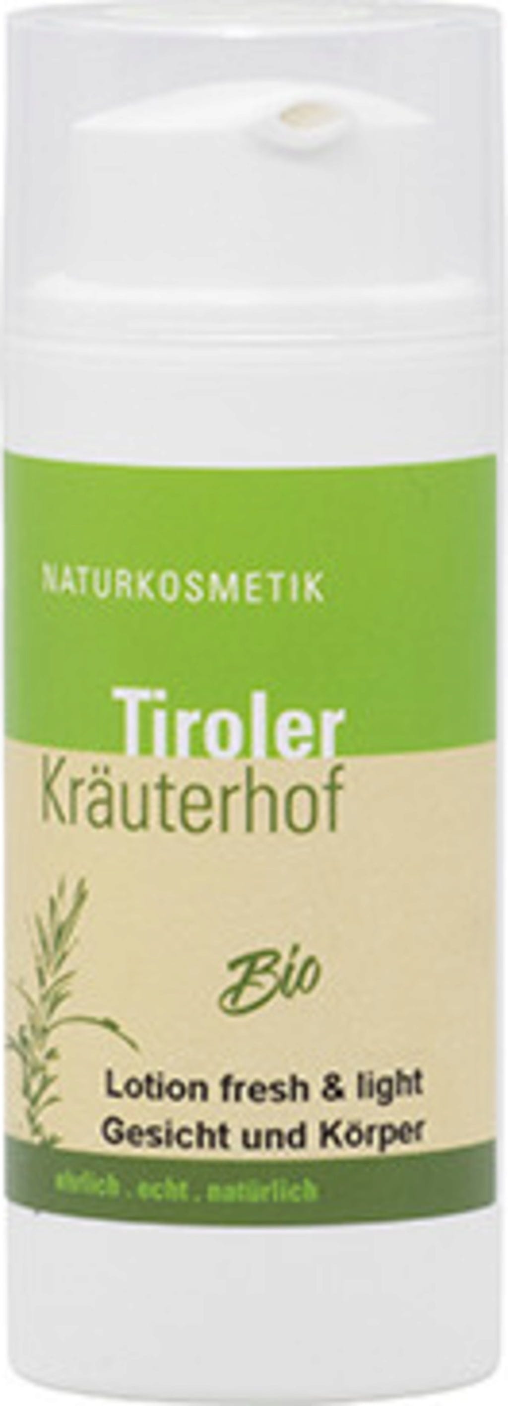 Tiroler Kräuterhof  Bio Lotion fresh & light für Gesicht & Körper, 100 ml