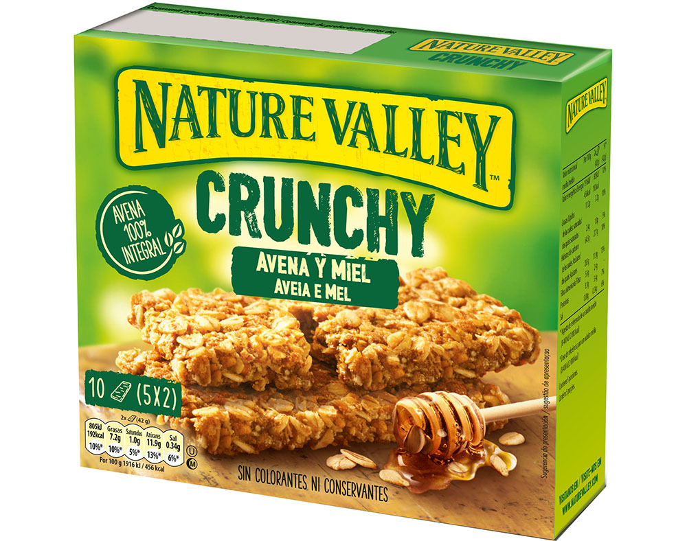 BARRAS NATURE VALLEY CEREAIS AVEIA E MEL 5X42G