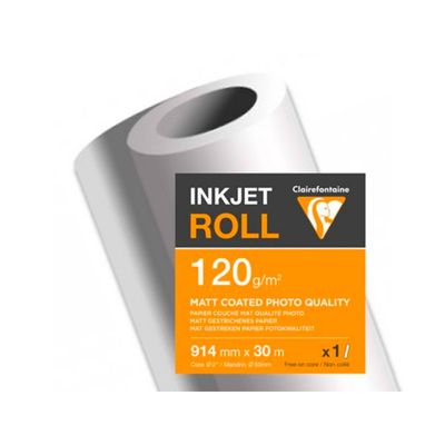 Clairefontaine - Bobine de traceur - Rouleau A0 (91,4 cm x 30 m) - 120 g/m²
