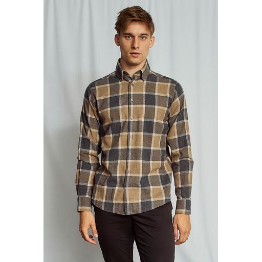 Bruun & Stengade Wilton Skjorte, Brown, L
