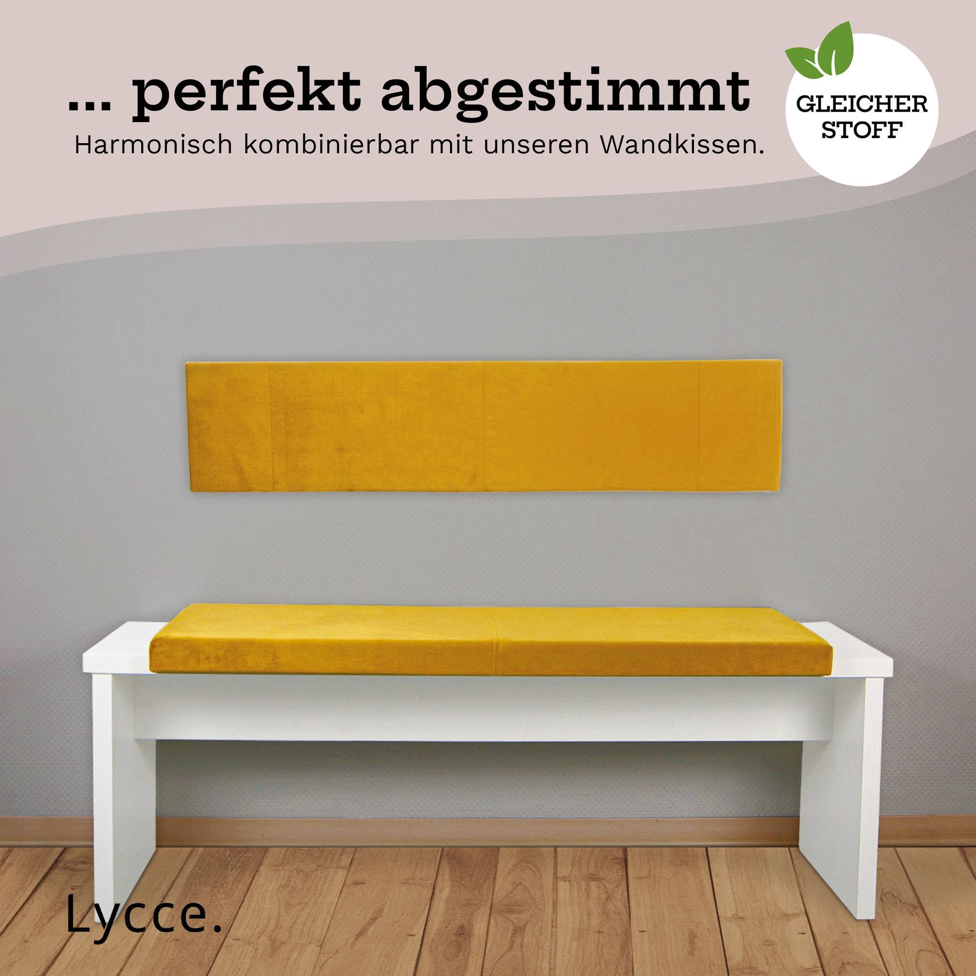 Lycce L Klemmkissen Sitzkissen mit 1 Leiste, Samt FRESH, Breite 1,15m