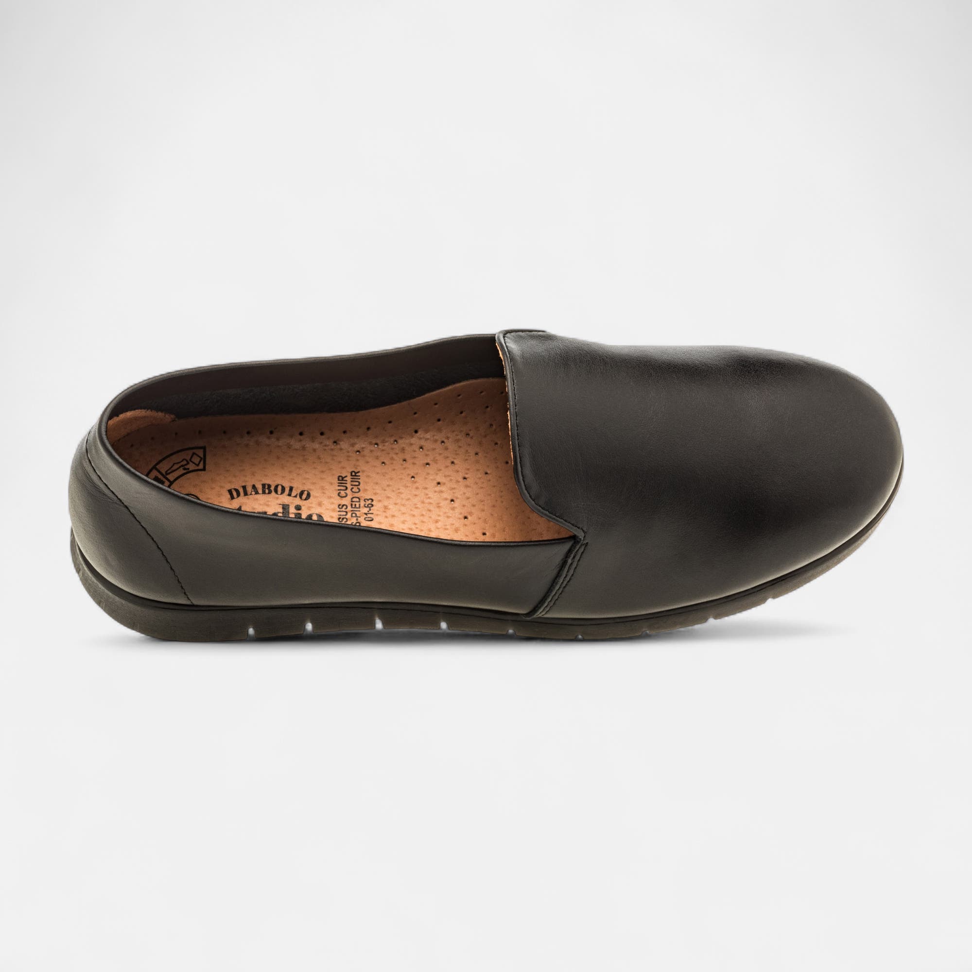 Mocassins Femme en cuir noir