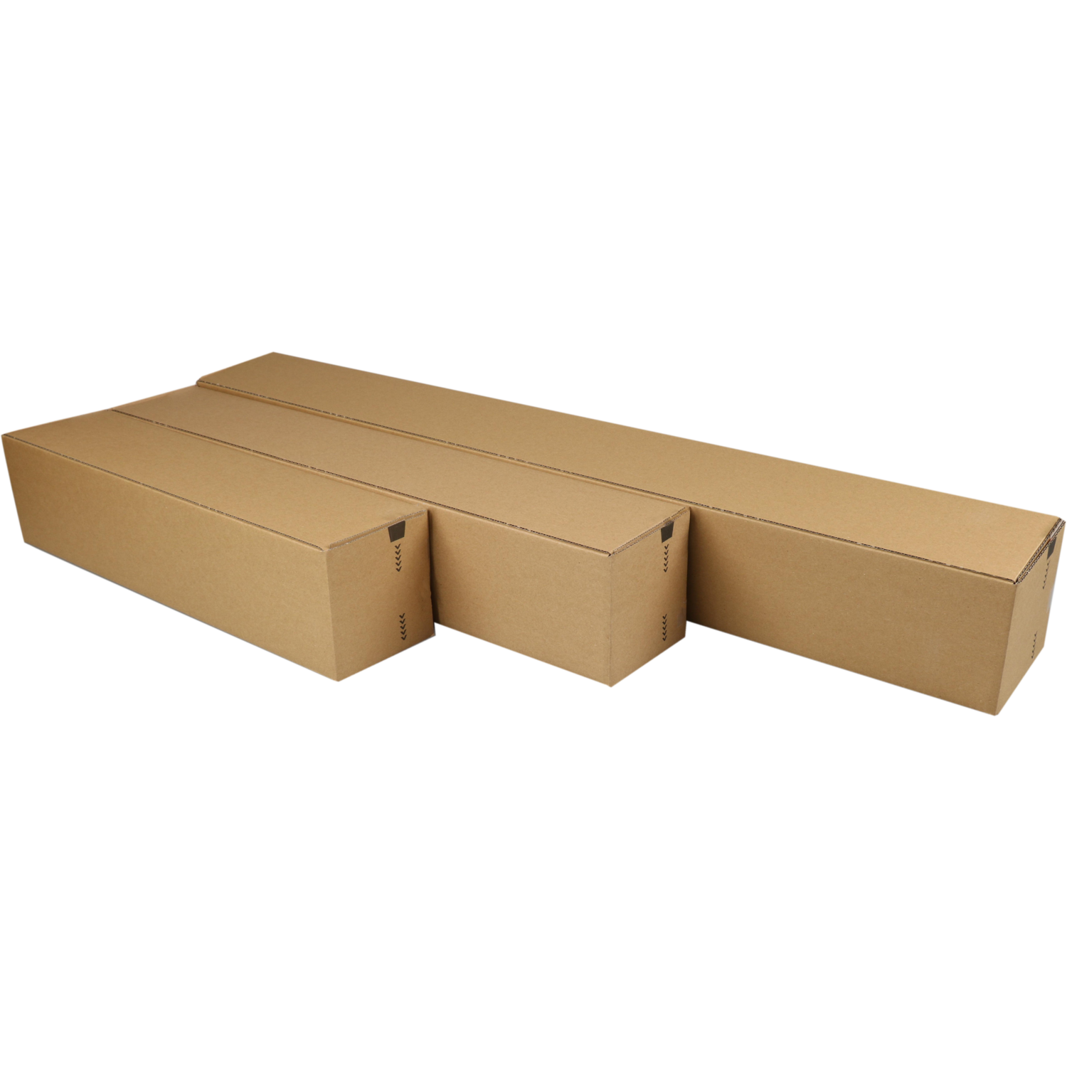 Koker, Golfkarton, vierkant, 105x105x860mm, bruin