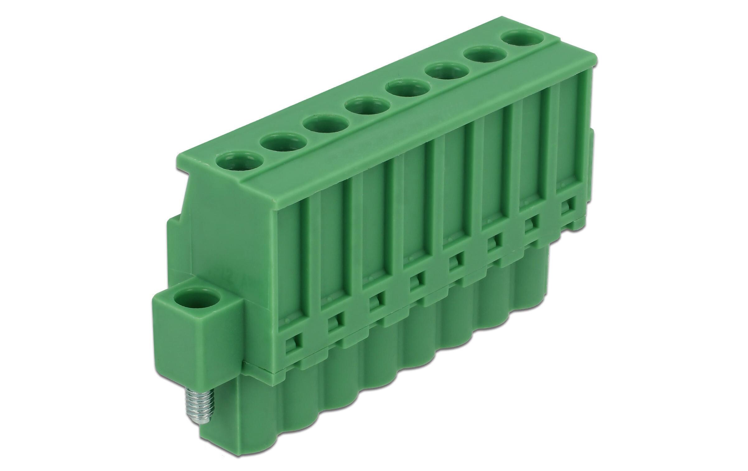 Hutschiene/DIN Rail Terminalblock 8PinDelock Terminalblock Set für Hutschienen 8 Pin mit Schraubverriegelung