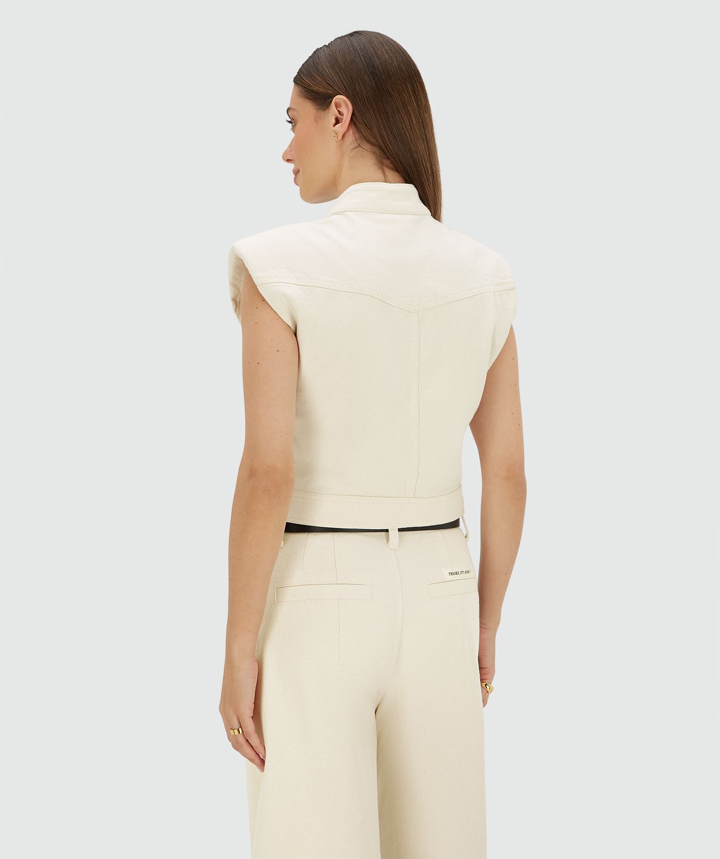 JV-MAXWELL oversized gilet - ecru