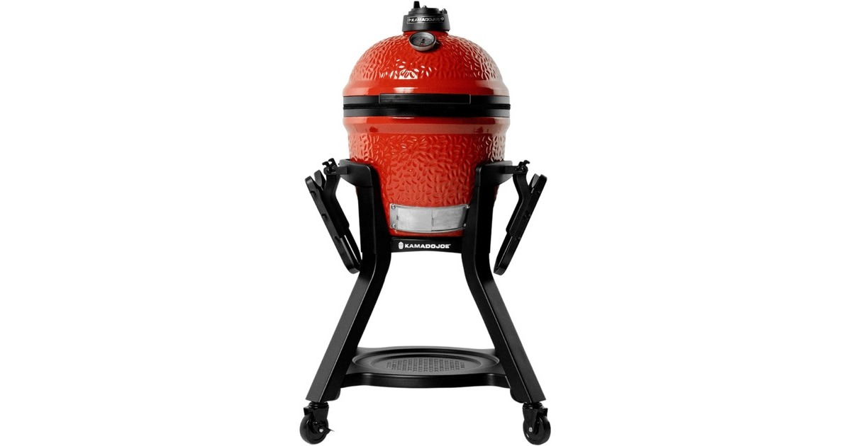 Kamado JoeJunior Celebration Pack houtskoolbarbecue  (Rood/zwart, Ø 34 cm)