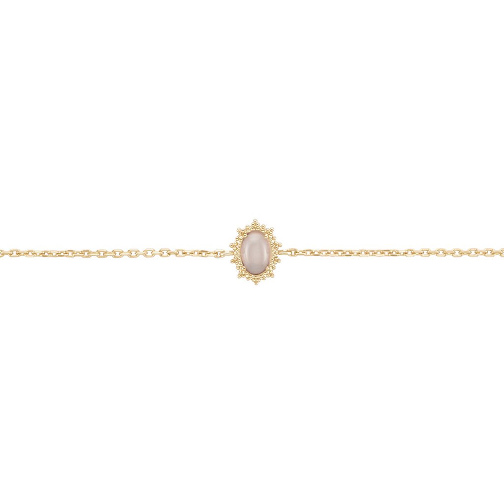 Bracelet Vintage Love Plaqué Or Jaune Pierre De Lune