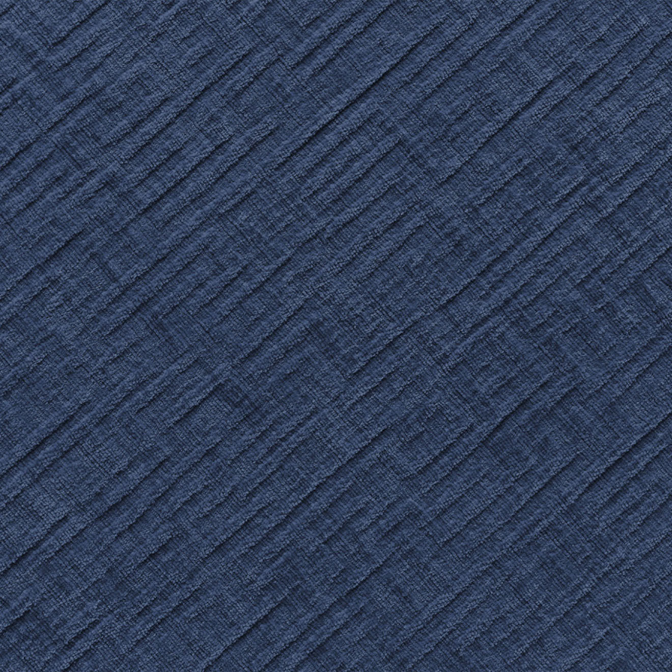 Bobochic Canapé d'angle droit fixe 4 places Rousseau texturé bleu foncé - 250x160x72 cm
