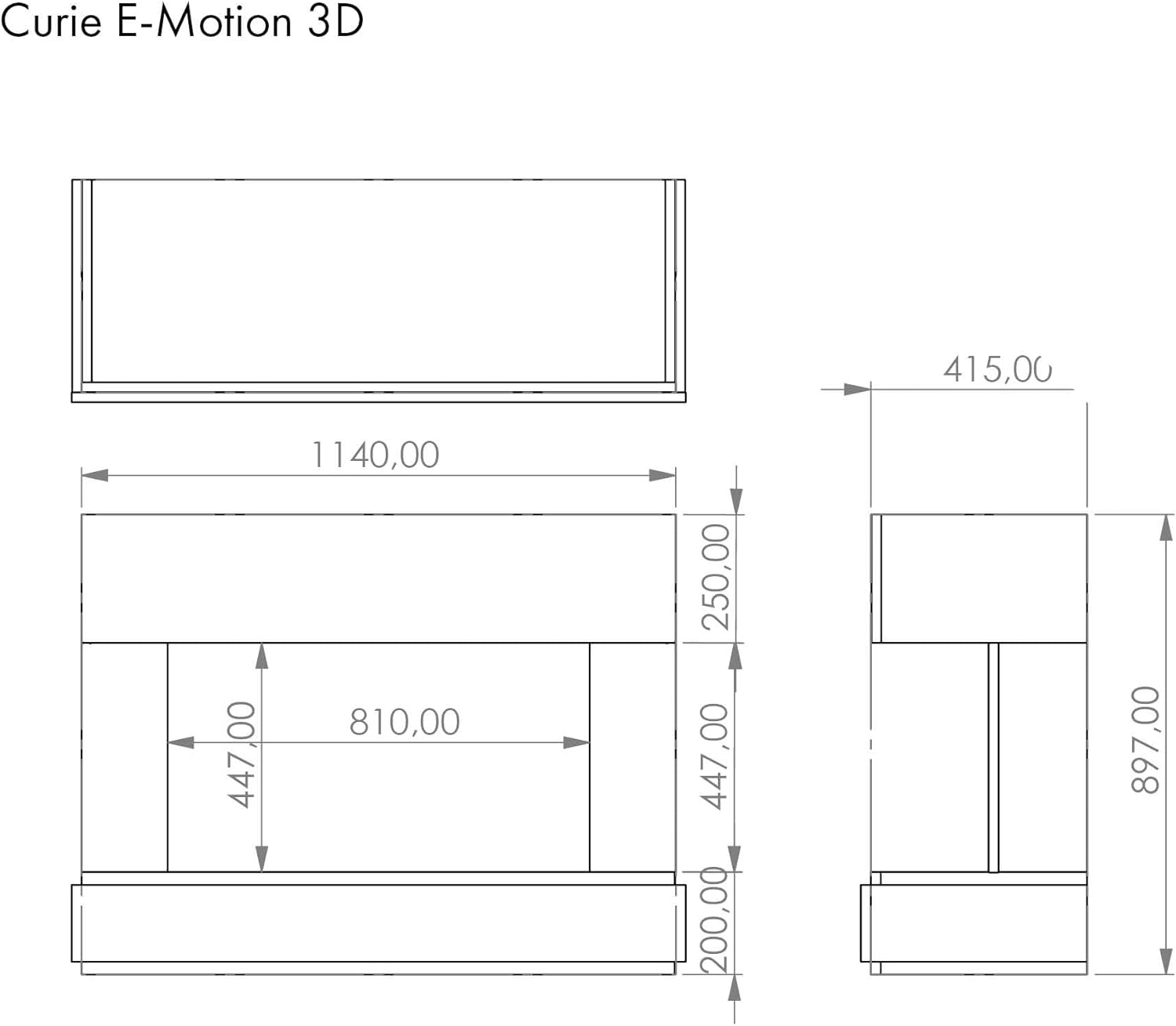 GLOW FIRE Kaminofen Curie mit realistischem 3D E-Motion LED-Feuer - Stand-Elektrokamin mit Heizung, Kaminfeuer & Timer, max. 1500 W, 114x89x41,5, Weiß