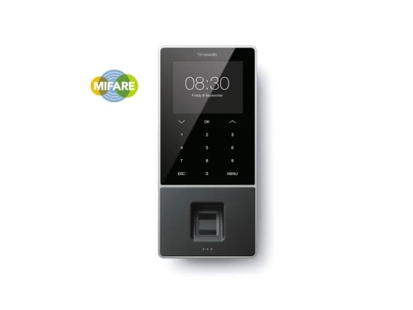 Safescan TM-828 SC, Sort, Fingeravrtykk, Passord, Nærhetsaktivert kort, Smart kort, TFT, 8,89 cm (3.5