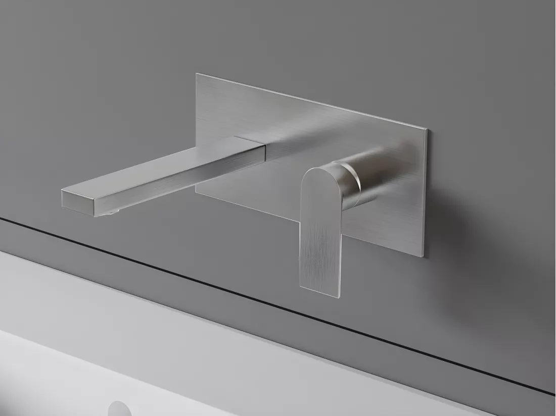 Robinet mitigeur mécanique à encastrer carré - Couleur nickel brossé - VISTULA