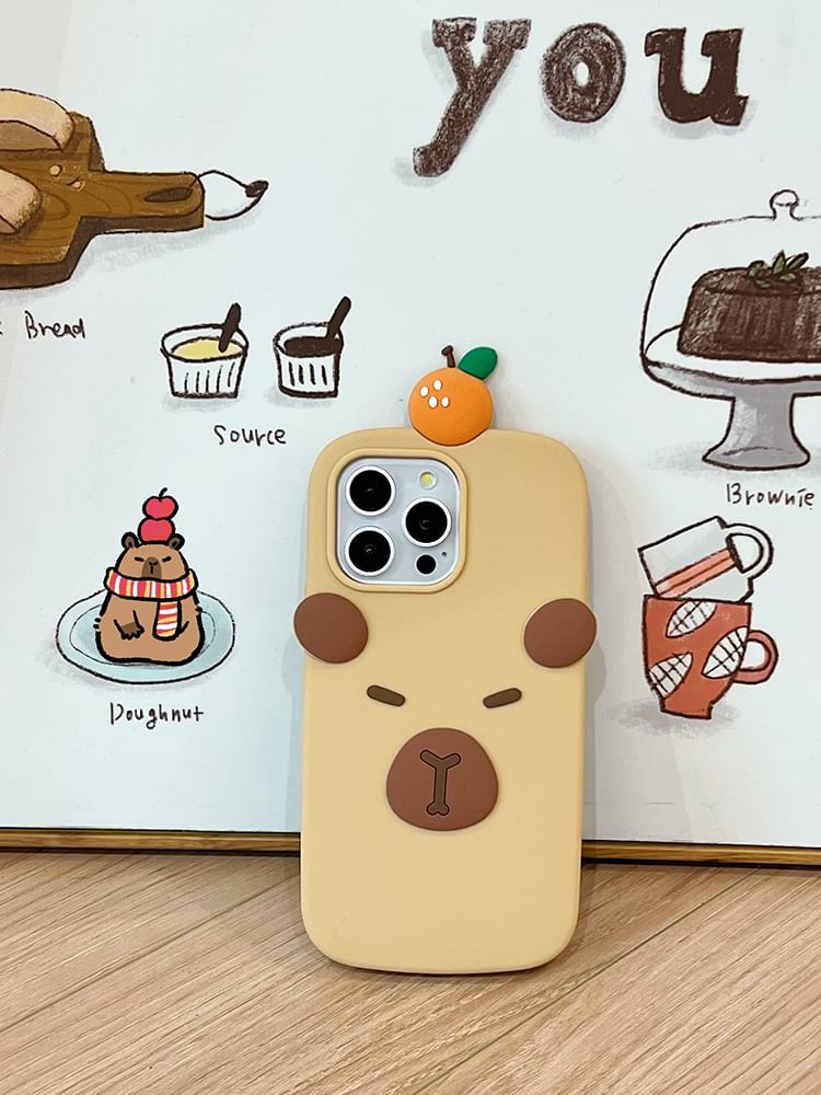 Edgin - Capybara telefoonhoesje - iPhone 16 Pro Max / 16 Pro / 16 / iPhone 15 Pro Max / 15 Pro / 15 Plus / 15 / 14 Pro Max / 14 Pro / 14 Plus / 14 / 13 Pro Max / 13 Pro / 13 / 13 mini / 12 Pro Max / 12 Pro / 12 / 12 mini / 11 Pro Max / 11 Pro / 11