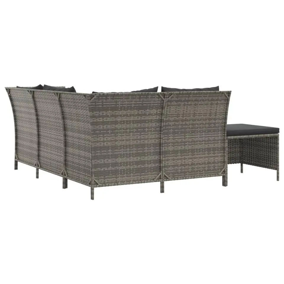 vidaXL - Loungeset - Grijs - Poly rattan