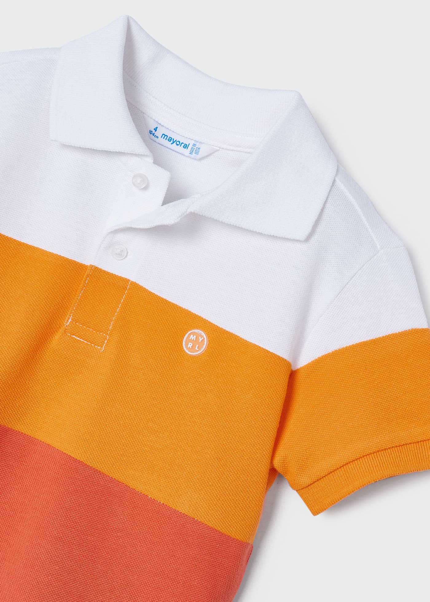 Camisa polo de manga curta com estampa para meninos