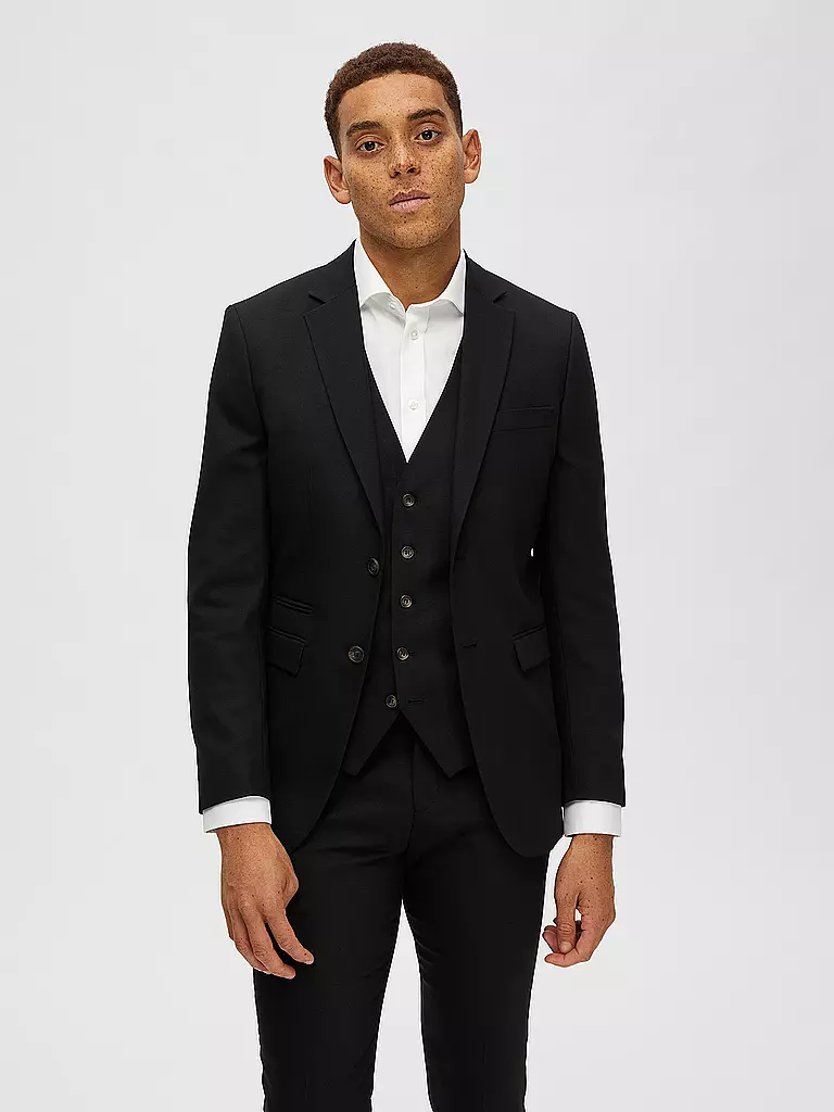 SELECTED Sakko Slim Fit SLHSLIM-NEIL schwarz