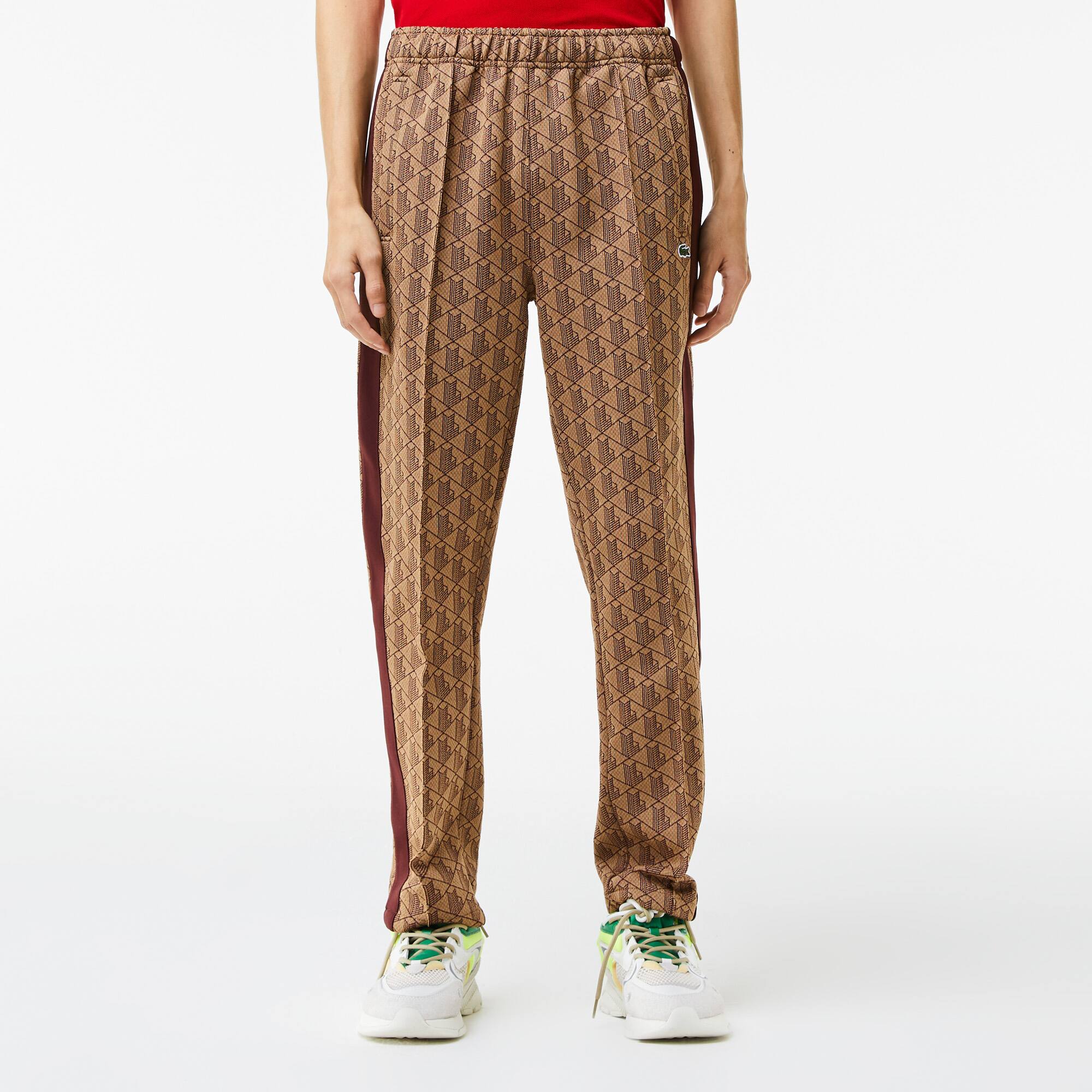 Pantalon de survêtement homme Lacoste imprimé monogramme Pantalons de survêtement - Beige - Lacoste - Homme
