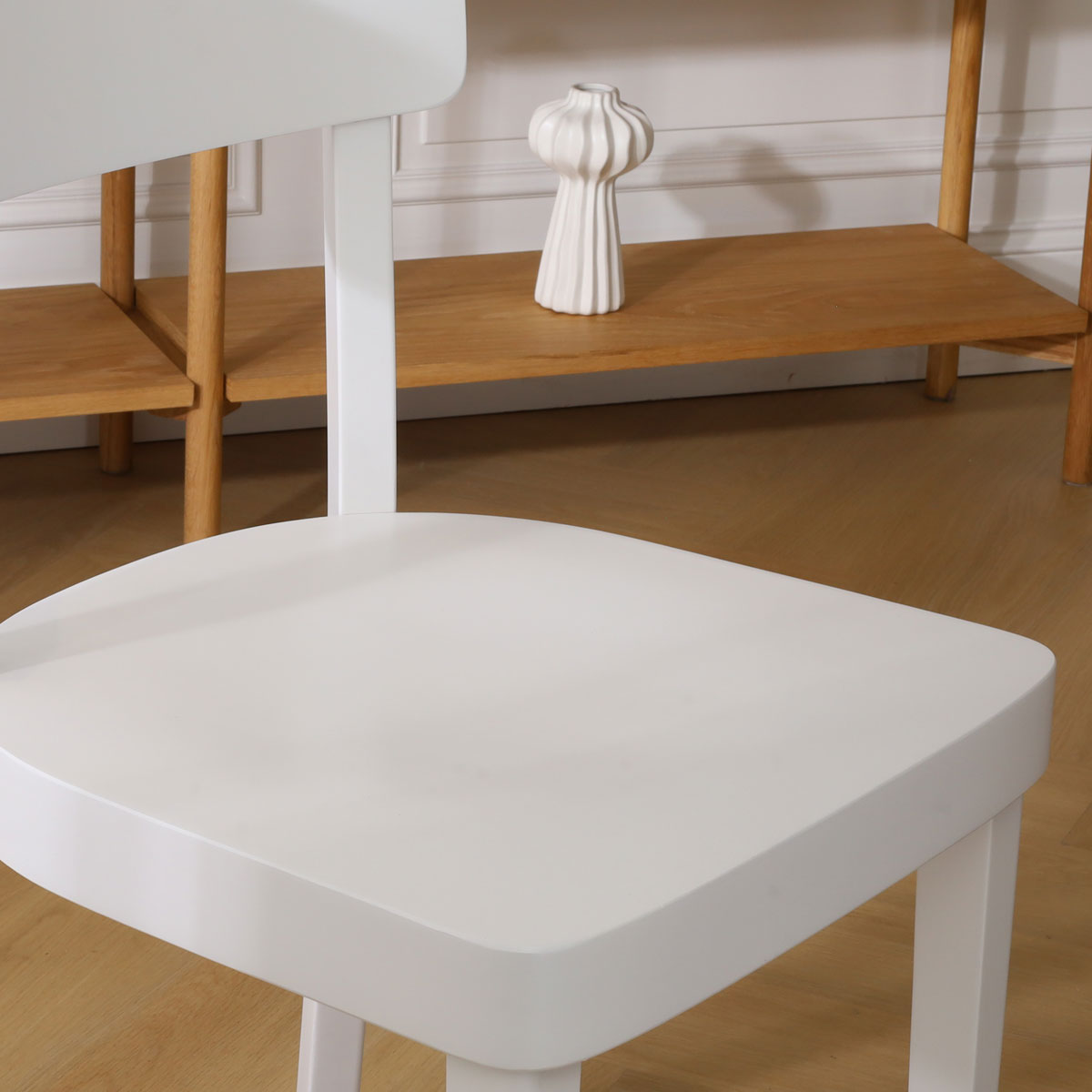 Houten eetkamerstoel Fergus - wit