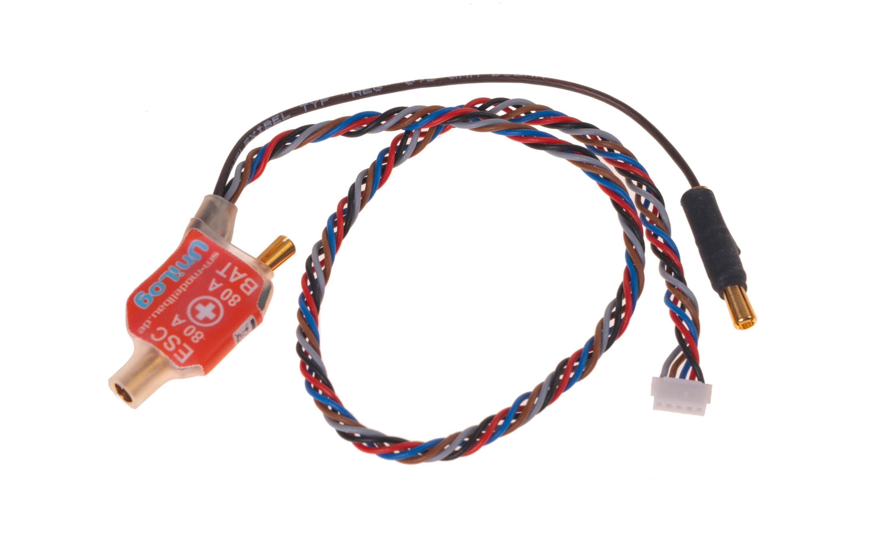 Stromsensor UniLog 80A Goldstecker 3,5 mmTelemetrie Stromsensor für UniLog 1 und 2
