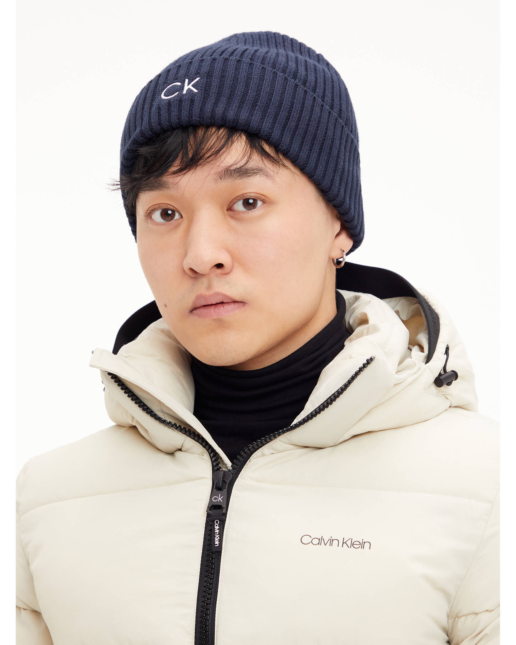 CALVIN KLEIN| Herren Beanie CLASSIC COTTON RIB BEANIE