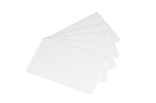 Evolis Classic Blank Cards - 30 mille - hvit - 100 kort kort (en pakke 5) - for Evolis Dualys3, Pebble 4, Pebble4, Primacy 2, Quantum, Quantum 2, Sec