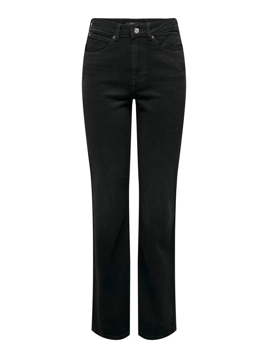 ONLEVERLY Mittlere Taille Ausgestellt Jeans Washed Black