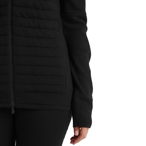 Veste polaire ICEBREAKER W ZONEKNIT LS ZIP HOODIE BLACK