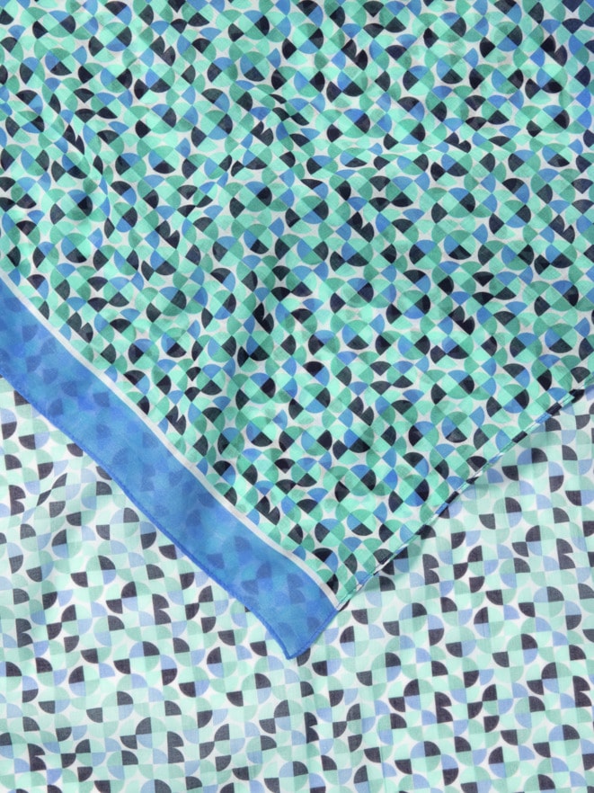 Swiss Cotton-Schal Mosaik