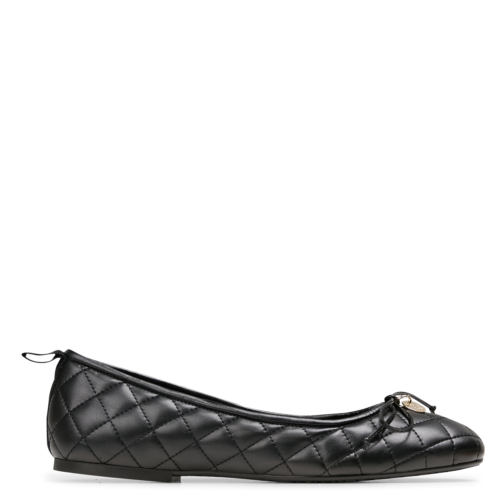 JODIE - Ballerines matelassées aspect cuir| Noir