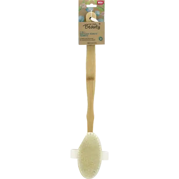2-in-1 Massage-Bürste Bambus